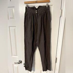Son de Flor Classic Peg Leg Linen Trousers